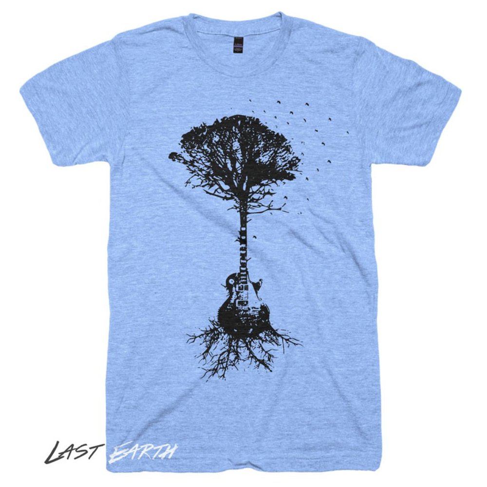 Guitar Tree T-Shirt Nature Shirt Music Shirt Mens Shirts Guitarist Gift Band